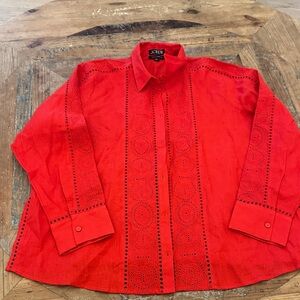 J. Crew Red Button Down Shirt